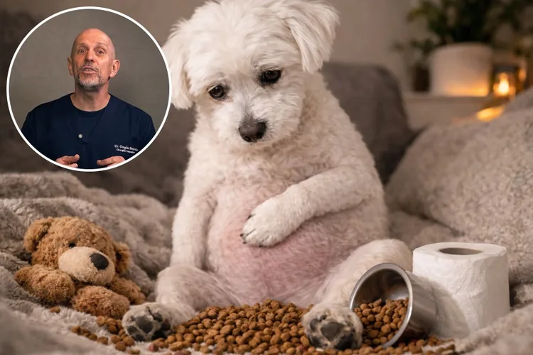 Dr. Douglas Bonavito e um cão